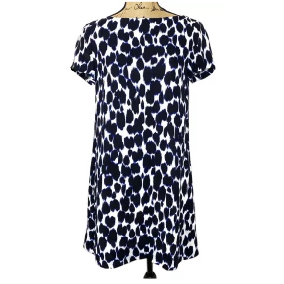 KATE SPADE dress low back open back abstract black white watercolor print sz 2​ - Picture 4 of 15